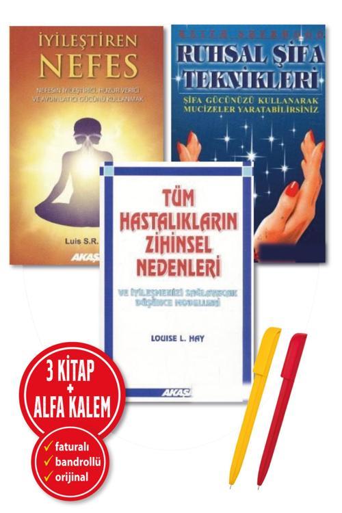 Alfa Kalem + Luis S. R. Vas 3 Kitap(İyileştiren Nefes + Ruhsal Şifa + Tüm Hastalıkların Zihinsel)