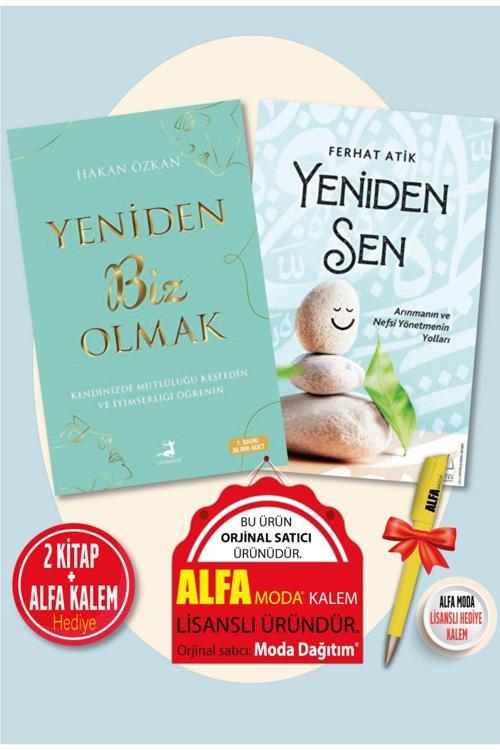 Yeniden Biz Olmak (Hakan Özkan) + Yeniden Sen (Ferhat Atik) 2 Kitap + Alfa Moda Lisanslı Kalem