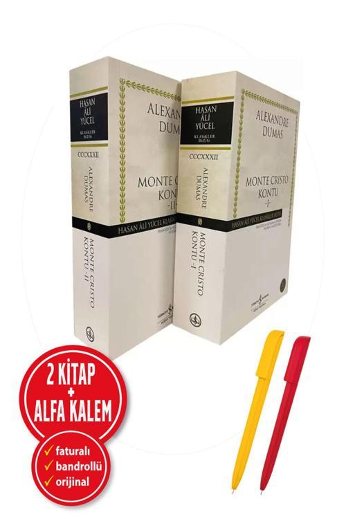 Alfa Kalem + Monte Cristo Kontu 2 Cilt Kitap Takım (Monte Cristo Kontu 1- 2) Alexandre Dumas