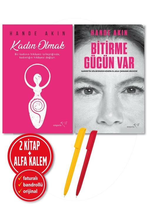 Alfa Kalem + Hande Akın 2 Kitap(Kadın Olmak + Bitirme Gücün Var) Kişisel Gelişim Yeni Müptela Yayınevi