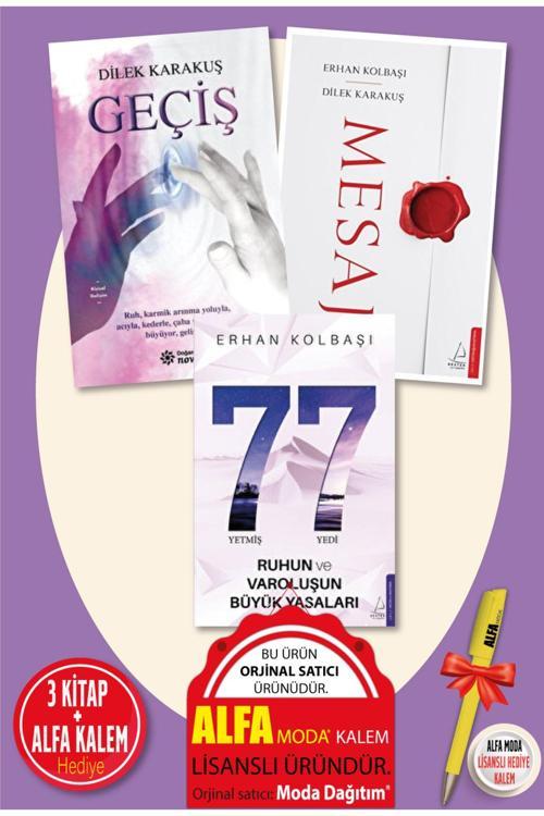 Yetmiş Yedi + Mesaj - Novus Iı + Geçiş / Erhan Kolbaşı & Dilek Karakuş 3 Kitap Set - Destek Yayınlar