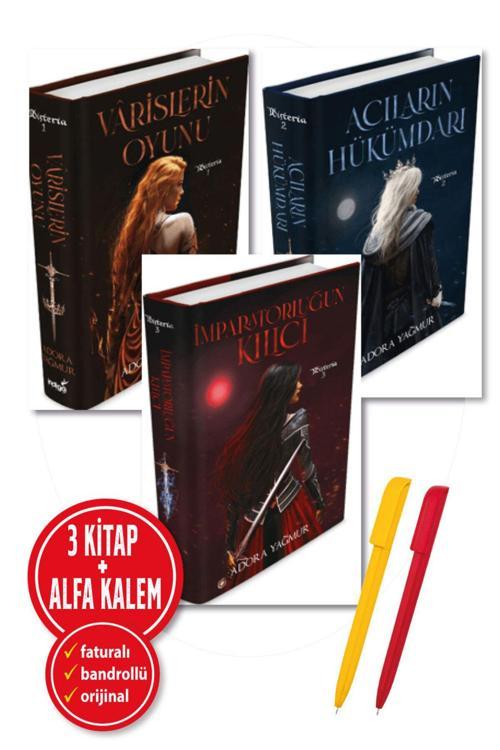 Adora Yağmur Ciltli 3 Kitap (Acıların Hükümdarı + Varislerin Oyunu + İmparatorluğun Kılıcı)-Yeni İndigo