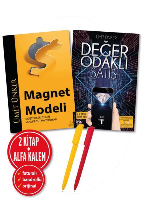 Alfa Kalem + (Ümit Ünker) Magnet Modeli + Değer Odaklı Satış 2 Kitap Set Yeni Ekonomi/İş Dünyası /Destek