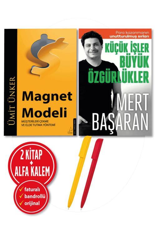 Ümit Ünker + Mert Başaran Magnet Modeli + Küçük İşler Büyük Özgürlükler 2 Kitap Yeni Ekonomi/İş Dünyası