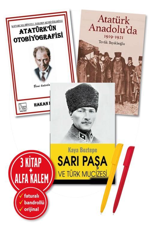 Alfa Kalem + Hakan Karcı 3Kitap(Atatürk'Ün Otobiyografisi + Atatürk Anadolu’Da + Sarıpaşa Ve Türkmucizesi)