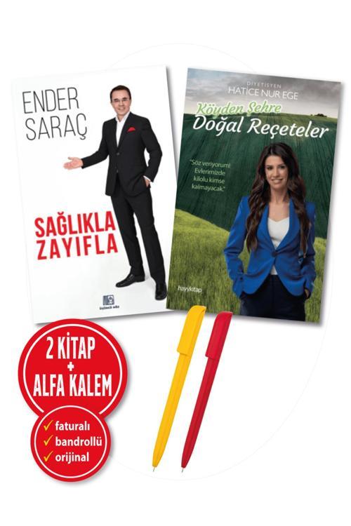 Alfa Kalem + Ender Saraç Ve Hatice N. Ege 2 Kitap (Sağlıkla Zayıfla + Köyden Şehre Doğal Reçeteler)