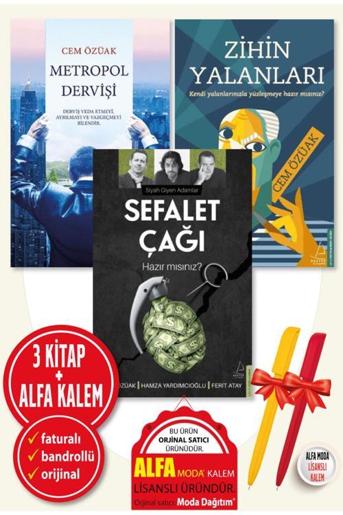 Cem Özüak 3 Kitap Set Yeni - Sefalet Çağı + Zihin Yalanları + Metropol Dervişi - Destek Yayınları