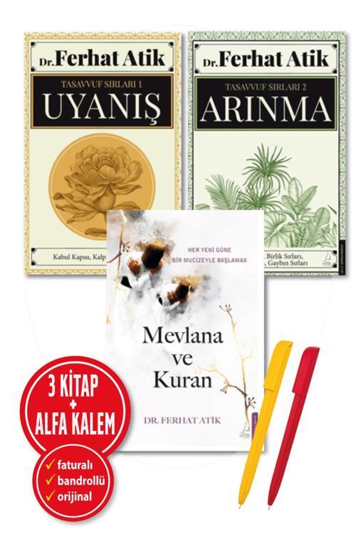 Alfa Kalem + Ferhat Atik 3 Kitap Set ()Tasavvufun Sırları 1-2 + Mevlana Ve Kuran)-Yeni-Destek Kitap