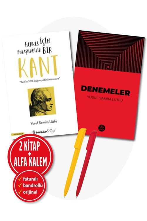 Yusuf Samim Lütfü 2 Kitap Set (Denemeler + Herkes İçin Anlaşılabilir Bir Kant) + Alfa Kalem + İnkılap