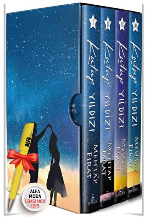 Kutup Yıldızı Serisi 1-2-3-4 (Mehtap Fırat) 4 Kitap + Moda Lisanslı Kalem Hediye - Ephesus