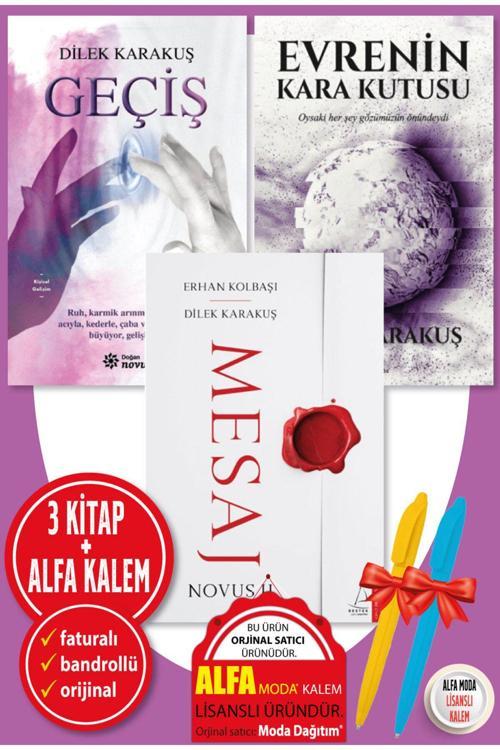 Dilek Karakuş 3 Kitap Set Grubu - Geçiş + Evrenin Kara Kutusu + Mesaj - Novus Iı Yeni - Destek Yayın
