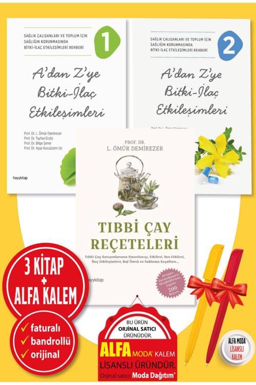 A’Dan Z’Ye Bitki-İlaç Etkileşimleri-1-2 + Tıbbi Çay Reçeteleri-Kollektif-L. Ömür Demirezer 3Lü Set