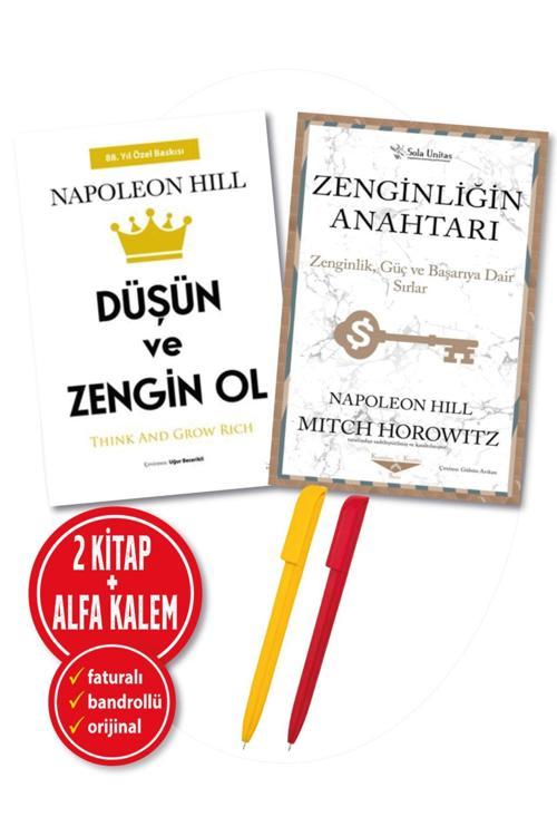 Alfa Kalem + Napoleon Hill 2 Kitap Yeni Baskı (Düşün Ve Zengin Ol + Zenginliğin Anahtarı)-Destek
