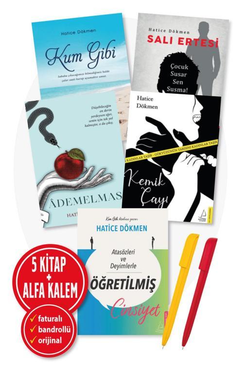 Hatice Dökmen 5 Kitap Set (Kum Gibi-Ademelması-Salı Ertesi-Kemik Çayı-Ata Öğretilmiş Cinsiyet)