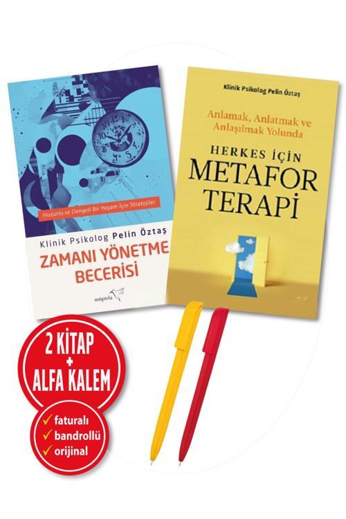 Alfa Kalem + Pelin Öztaş 2 Kitap(Zamanı Yönetme Becerisi + Herkes İçin Metafor Terapi) Kişisel Gelişim