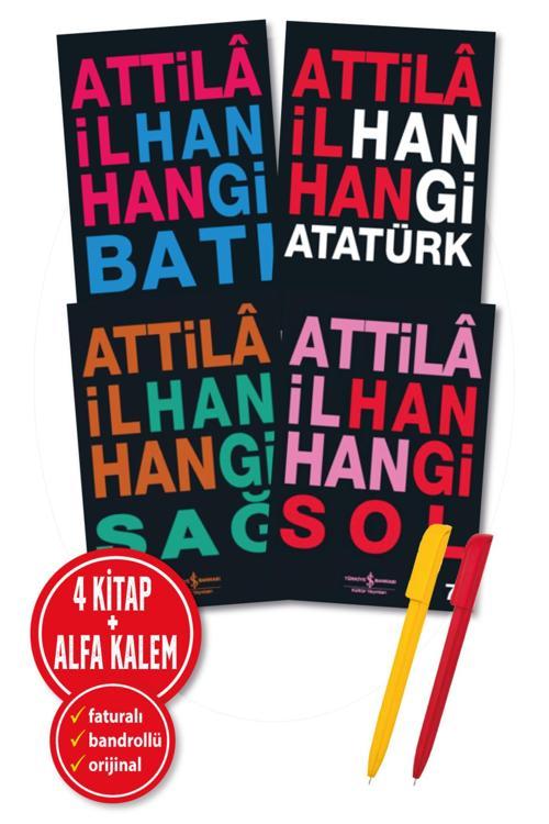 Attila İlhan 4 Kitap (Hangi Batı + Hangi Atatürk + Hangi Sağ + Hangi Sol)-Edebiyat/Deneme/Politika-Kültür