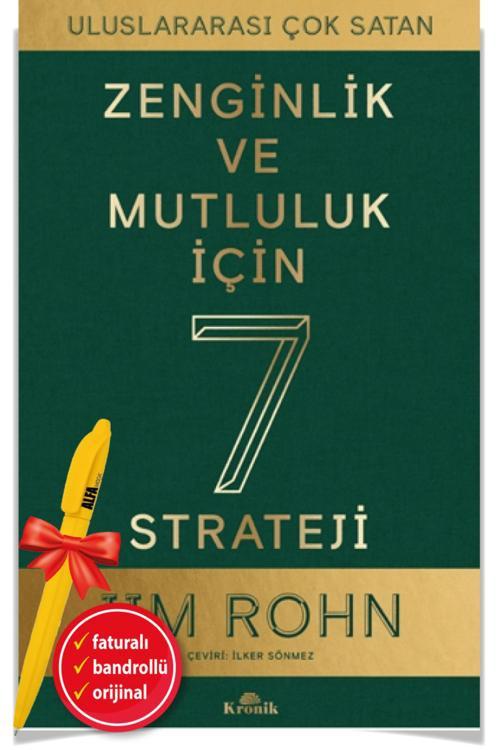Alfa Moda Kalem + Zenginlik Ve Mutluluk İçin 7 Strateji Kitabı Yeni / Jim Rohn - Kronik Kitap
