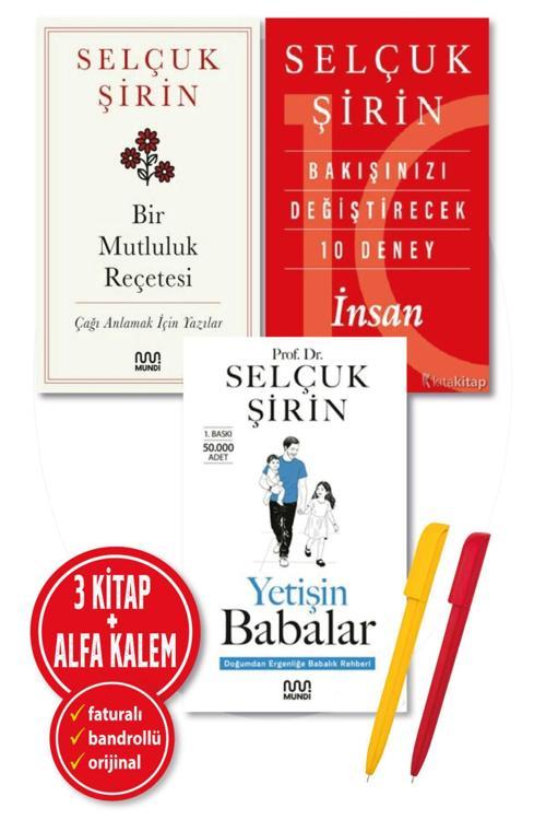 Alfa Kalem + Selçuk Şirin 3 Kitap(Bir Mutluluk Reçetesi + Bakışınızı Değiştirecek + Yetişin Babalar)