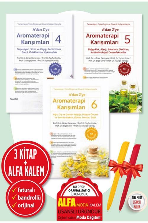Alfa Kalem + A’Dan Z’Ye Aromaterapi Karışımları-4-5-6 Kitap Set + Kolektif-L. Ömür Demirezer-Hayy K