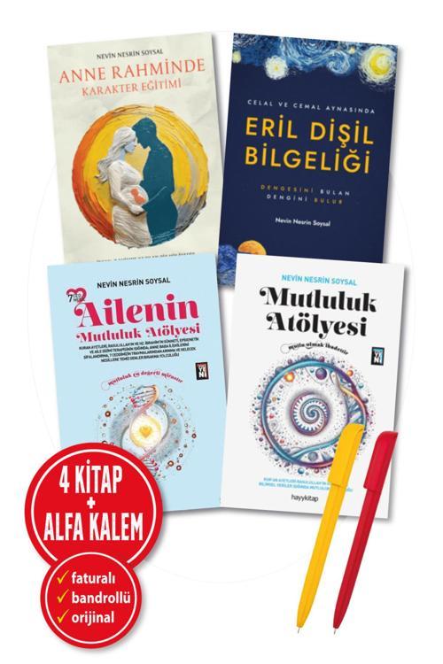 Alfa Kalem + Soysal 4 Kitap (Karakter Eğitimi + Eril Dişil + 7 Ced + Mutluluk Atölyesi)