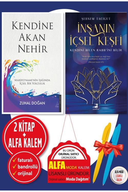 Alfa Kalem + Kendine Akan Nehir Zuhal Doğan + İnsanın İçsel Keşfi Şebnem Tacigut 2 Kitap - Destek