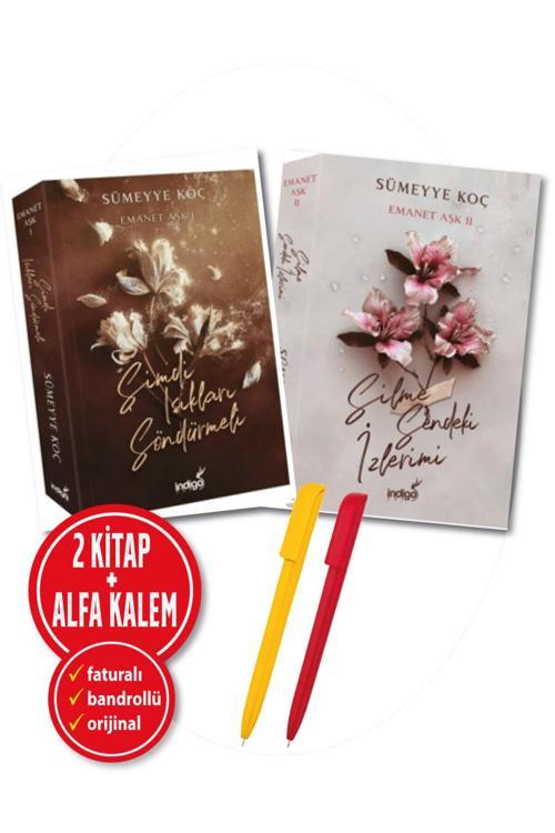 Sümeyye Koç-Emanet Aşk Şimdi Işıkları Söndürmeli + Emanet Aşk 2 Silme Sendeki İzlerimi 2 Kitap-Ciltsiz