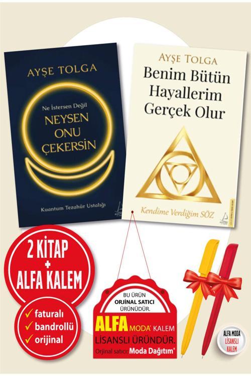 Ayşe Tolga 2 Kitap Benim Bütün Hayallerim Gerçek Olur + Ne İstersen Değil Neysen Onu Çekersin-(Yeni)