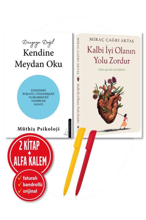 Alfa + Kalbi İyi Olanın Yolu + Dünyaya Değil Kendine Meydan(Müthiş Psikoloji Miraç Çağrı)2 Kitap Yeni