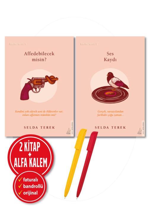 Affedebilecek Misin? + Ses Kaydı İtiraflar Selda Terek 2 Kitap + Alfa Kalem + Destek–Öykü