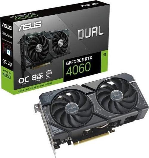Dual GeForce RTX4060 OC DUAL-RTX4060-O8G 8GB GDDR6 128 Bit DLSS 3 Ekran Kartı