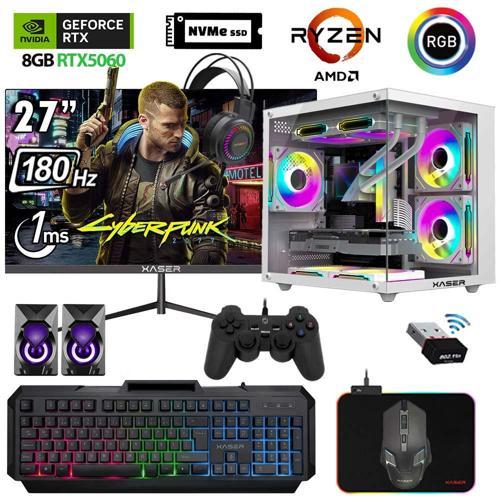 Eco X300 Ryzen 5 5600 32GB Ram 1TB M.2 NVMe SSD 8GB RTX5060 27" 180Hz Curved Oyuncu Bilgisayarı
