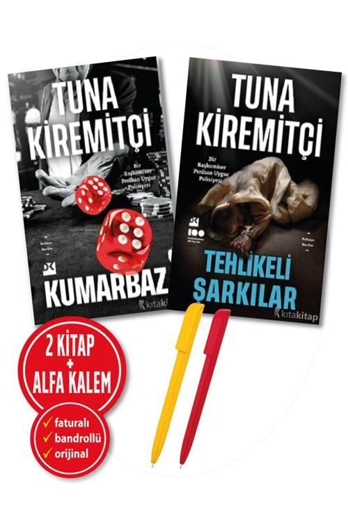 Alfa Kalem + Tuna Kiremitçi 2 Kitap (Kumarbaz + Tehlikeli Şarkılar) Polisiye Yeni Doğan Kitap