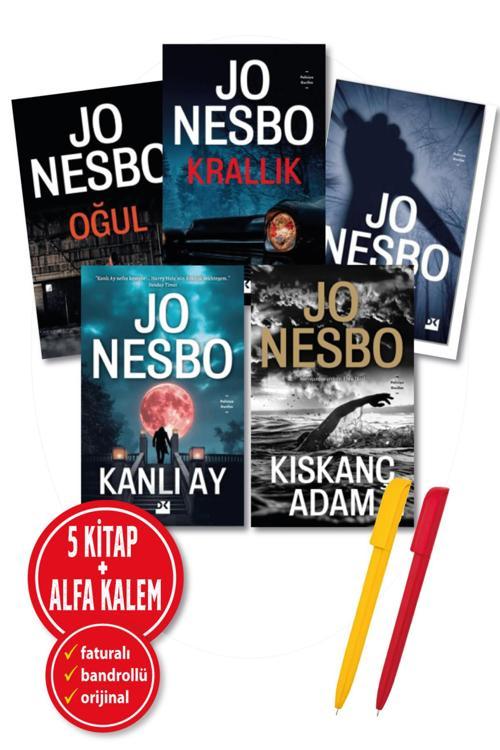 Alfa Kalem + Jo Nesbo 5 Kitap Oğul + Bıçak + Krallık + Kıskanç Adam + Kanlı Ay Doğan Kitap