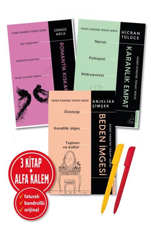 Alfa Kalem + Kendi Kendine Terapi-Beden İmgesi-Romantik Kıskançlık-Karanlık Empat Psikoloji 3 Kitap