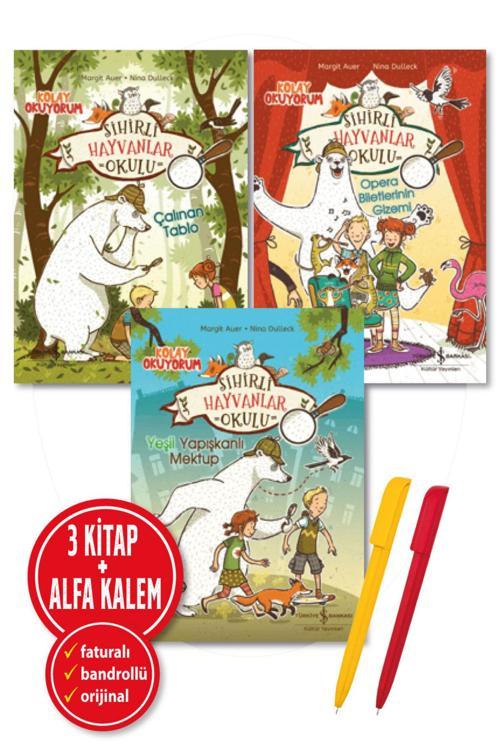 Sihirli Hayvanlar Okulu 3 Kitap Margit Auer (Yeşil Yapışkanlı Mektup + Opera Biletleri + Çalınan Tablo)