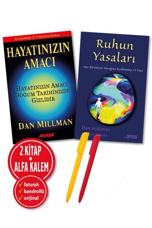 Alfa Kalem + Dan Millman(Hayatınızın Amacı + Ruhun Yasaları) 2 Kitap-Yeni-Bireysel Gelişim-Akaşa