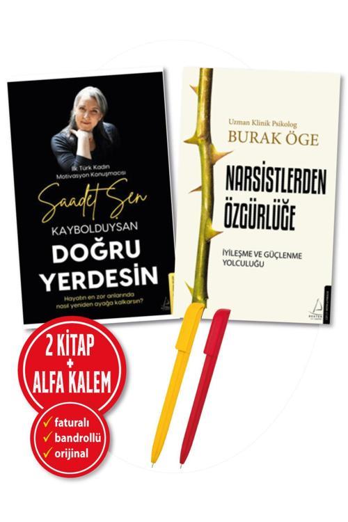 Saadet Şen(Kaybolduysan Doğru Yerdesin) + Burak Öge(Narsistlerden Özgürlüğe)2 Kitap Set-Yeni-Bireysel