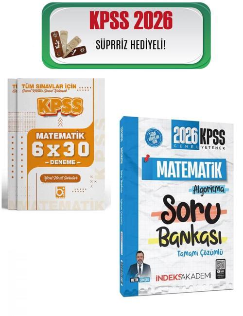 İndeks 2026 KPSS Matematik Algoritma Çözümlü Soru Bankası ve Deneme Seti Metin Şimşek Bigelio ve İnd