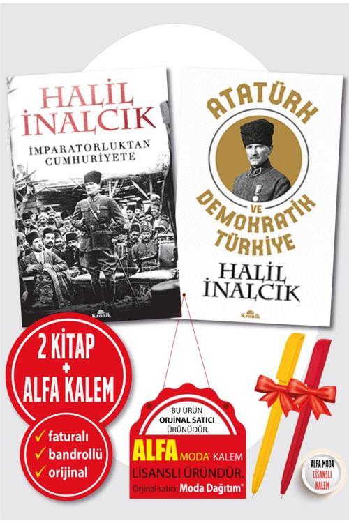 Halil İnalcık 2 Kitap Set/ İmparatorluktan Cumhuriyete + Atatürk Ve Demokratik Türkiye + Kalem Tarih