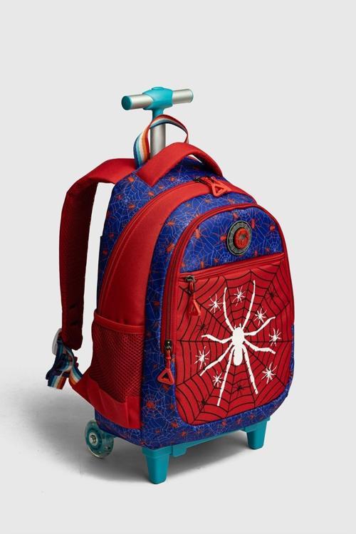 2217-My Polo Anatomik Sırt Yapılı Unisex Işıklı Tekerlekli İlkokul Çantası - NKT02217-KIRMIZI-TEKEBAT