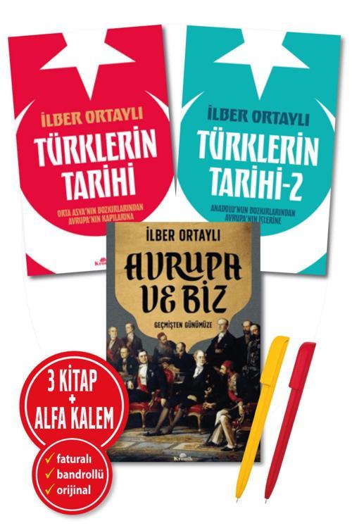 İlber Ortaylı 3 Kitap Set/Türklerin Tarihi 1 Ve 2 + Avrupa Ve Biz(Yeni) + Alfa Kalem Kronik Kitap Tarih