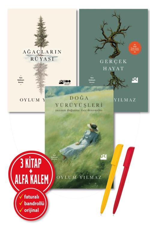 Alfa Kalem + Oylum Yılmaz 3 Kitap Doğa Yürüyüşleri + Gerçek Hayat + Ağaçların Rüyası Doğan Kitap