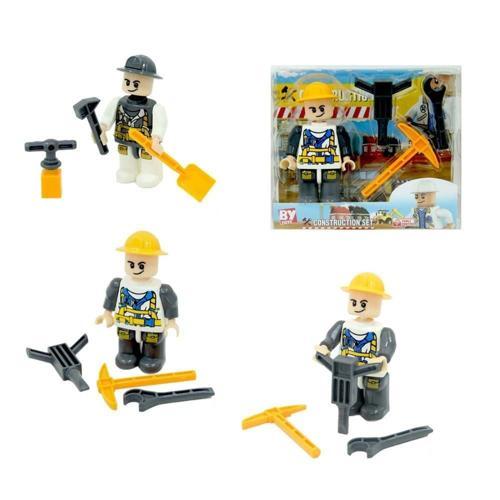 Construction Işçi Figürü Lego Seti Kız Erkek Çocuk Oyuncak Eğitici Oyuncaklar