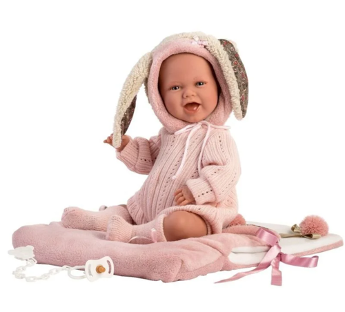 Llorens Uyku Tulumlu Yenidoğan Gülen Bebek Mimi 40cm Kız Erkek Çocuk Oyuncak Eğitici Oyuncaklar