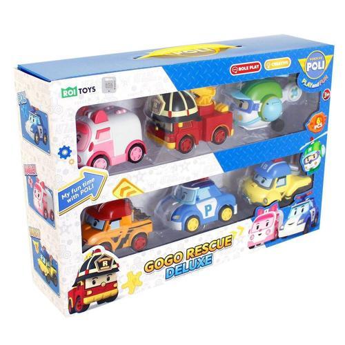 POLI ZR-914 Robocar Poli Gogo Rescue Deluxe 6 Lı Set - Kız Erkek Çocuk Oyuncak Eğitici Oyuncaklar