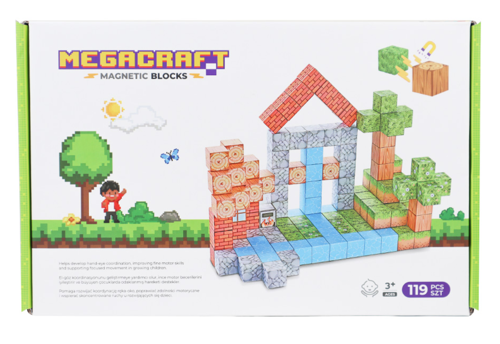 Megacraft Orman ve Ev Temalı Mıknatıslı Bloklar 119 Parça Kız Erkek Çocuk Oyuncak Eğitici Oyuncaklar