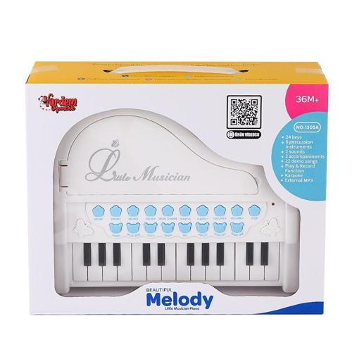 BAO-1505A Mikrofonlu Mini Piano 24 Tuş MP3 Çalar Kız Erkek Çocuk Oyuncak Eğitici Oyuncaklar