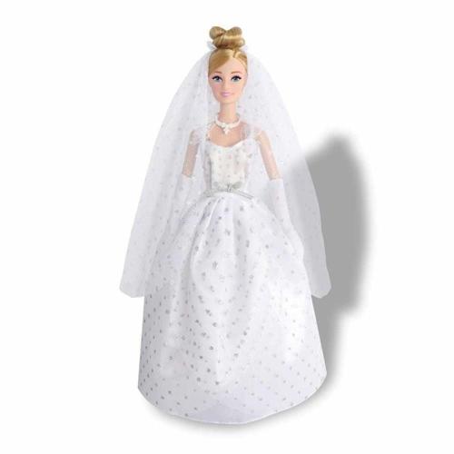 GELİNLİKLİ BEBEK ALİSHA 29CM Kız Erkek Çocuk Oyuncak Eğitici Oyuncaklar