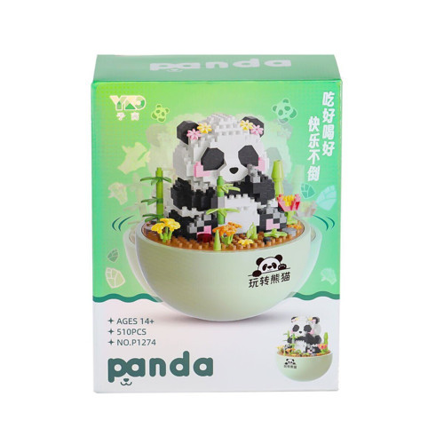 P1274 Panlos Panda Blok Seti 510 Parça -Vagon life Kız Erkek Çocuk Oyuncak Eğitici Oyuncaklar
