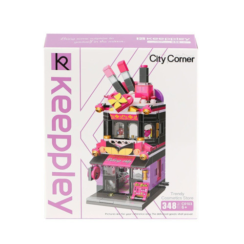 KP0103 Keeppley Cosmetics Store Blok Seti -Vagon life Kız Erkek Çocuk Oyuncak Eğitici Oyuncaklar